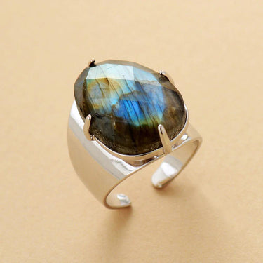 Amazonite Balance Labradorite Ring-Your Soul Place